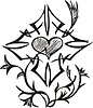 Vector clipart: heart tattoo