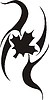 Vector clipart: flame with canadian maple leaf