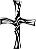 Vector clipart: tribal cross tattoo