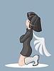 Vector clipart: nice angel girl praying