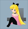 Vector clipart: pretty blond little girl