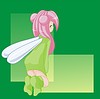 Vector clipart: pretty girl with wings