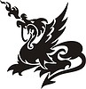 Vector clipart: dragon tattoo