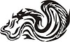 Vector clipart: dragon flame tattoo