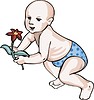 baby and flower