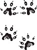 Vector clipart: mink tracks