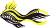 Vector clipart: black & yellow fish pattern