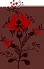 slavic red & black flower pattern