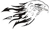 Vector clipart: eagle flame tattoo