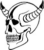 Vector clipart: devil skull