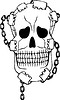 Vector clipart: skull tattoo