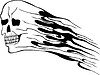 Vector clipart: skull flame tattoo