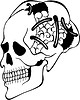 Vector clipart: skull tattoo