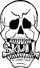 Vector clipart: skull tattoo