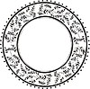 Векторный клипарт: круглый орнаментальный фрейм
