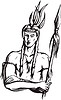 Vector clipart: American Indian