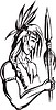 Vector clipart: American Indian