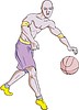 Vector clipart: basketball-player