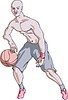 Vector clipart: basketball-player