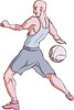 Vector clipart: basketball-player