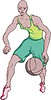 Vector clipart: basketball-player