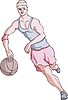 Vector clipart: basketball-player