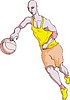 Vector clipart: basketball-player