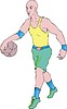 Vector clipart: basketball-player