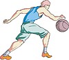 Vector clipart: basketball-player