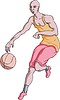 Vector clipart: basketball-player