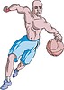 Vector clipart: basketball-player