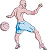 Vector clipart: basketball-player