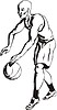 Vector clipart: basketball-player