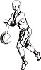 Vector clipart: basketball-player