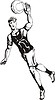 Vector clipart: basketball-player