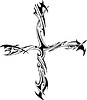 Vector clipart: tribal cross tattoo