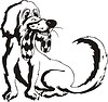 Vector clipart: ludicrous dog cartoon