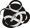 Vector clipart: round snake knot tattoo