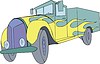 Vector clipart: vintage truck flame