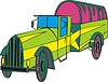 Vector clipart: vintage truck flame