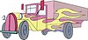 Vector clipart: vintage truck flame