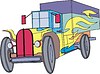 Vector clipart: vintage truck flame