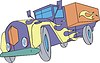 Vector clipart: vintage truck flame