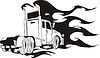 Vector clipart: truck flame