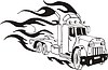 Vector clipart: truck flame