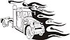 Vector clipart: truck flame