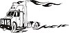 Vector clipart: truck flame