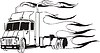 Vector clipart: truck flame