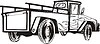 Vector clipart: vintage truck flame