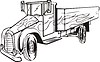 Vector clipart: vintage truck flame